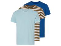 LIVERGY 3 heren T-shirts (L (52/54), Blauw/gestreept/lichtblauw)
