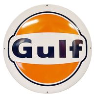 Gulf Logo Emaille Bord - 50cm - thumbnail