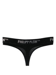 Philipp Plein string à ornements en cristal - Noir