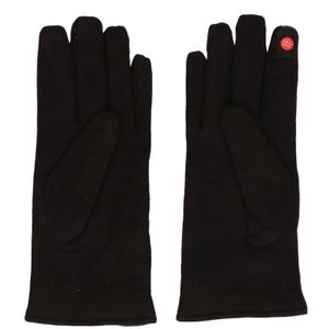 Touchscreen handschoenen zwart suede voor dames