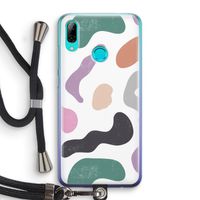 Memphis Shapes: Huawei P Smart (2019) Transparant Hoesje met koord
