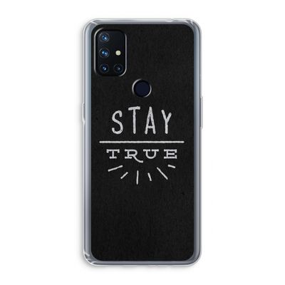 Stay true: OnePlus Nord N10 5G Transparant Hoesje