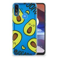 Motorola Moto E7/E7i Power Telefoonhoesje met Naam Avocado Singing Motorola Moto E7/E7i Power Telefoonhoesje met Naam Avocado Singing