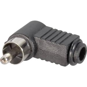 TRU COMPONENTS 1578822 Cinch-connector Stekker, haaks Aantal polen: 2 Zwart 1 stuk(s)