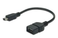 Digitus USB 2.0 OTG 0.2m USB-kabel 0,2 m USB mini B Zwart