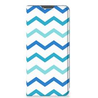 OPPO Find X5 Lite | Reno7 5G Hoesje met Magneet Zigzag Blauw