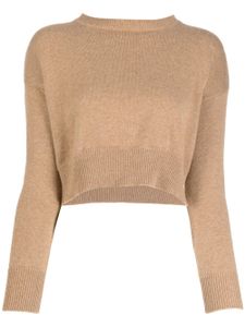 Teddy Cashmere pull en cachemire Genova à coupe crop - Marron