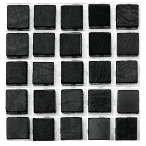 119x stuks mozaieken maken steentjes/tegels kleur zwart 0.5 x 0.5 x 0.2 cm   -