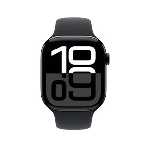 Apple Watch Series 10 GPS 46mm Aluminium Case met Sport Band - M/L Smartwatch Zwart