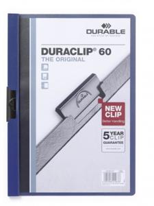 Durable Duraclip 60 stofklepmap PVC Blauw, Transparant
