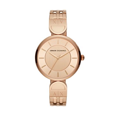 Horlogeband Armani Exchange AX5328 Staal Rosé 15mm