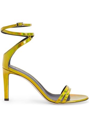 Giuseppe Zanotti sandales à fini métallisé - Jaune