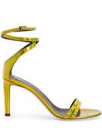 Giuseppe Zanotti sandales à fini métallisé - Jaune