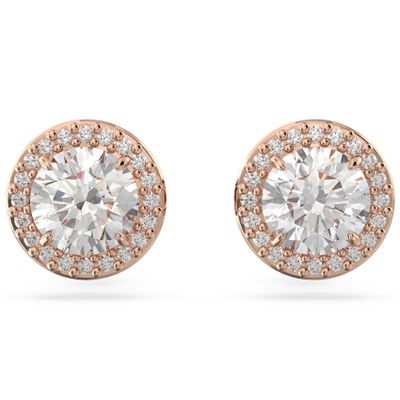 Swarovski 5636275 Oorknoppen Constella rosekleurig-wit 9 x 9 mm