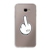 Middle finger black: Samsung Galaxy J4 Plus Transparant Hoesje