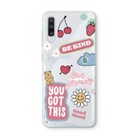 Positivity: Samsung Galaxy A70 Transparant Hoesje