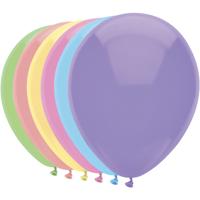 Ballon haza uni 30cm 100 stuks pastel assorti