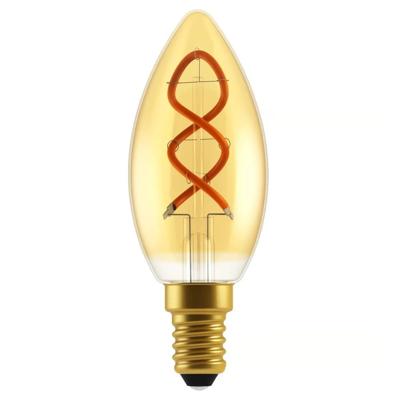 Deco E14 C35 LED lichtbron spiraal goud