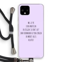 Relatief: Pixel 4 Transparant Hoesje met koord