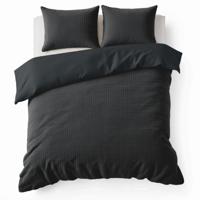 Dekbedovertrek Teddy - Lits-Jumeaux (240x220 cm) - Antraciet Microvezel - Dessin: Effen - Sleeptime - Dekbed-Discounter.nl