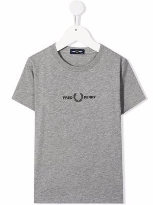 Fred Perry Kids t-shirt à logo imprimé - Gris