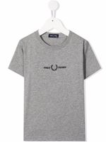 Fred Perry Kids t-shirt à logo imprimé - Gris