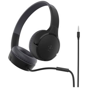 Belkin SoundForm Mini On Ear headset Kabel Zwart Volumebegrenzing