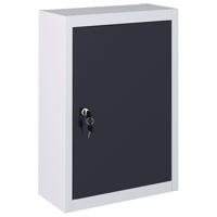 Gereedschapskast voor aan de wand metaal grijs en zwart