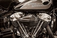 Glasschilderij Harley Davidson - thumbnail