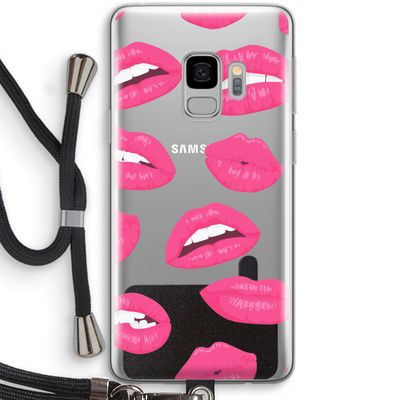 Bite my lip: Samsung Galaxy S9 Transparant Hoesje met koord