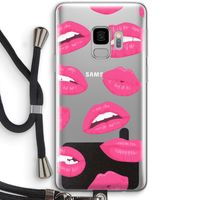 Bite my lip: Samsung Galaxy S9 Transparant Hoesje met koord Bite my lip: Samsung Galaxy S9 Transparant Hoesje met koord