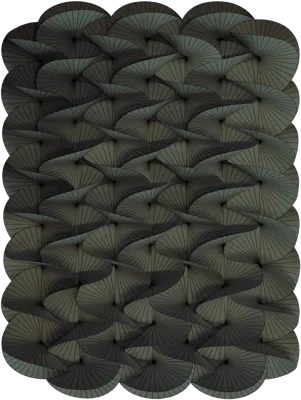 Moooi Carpets - Vloerkleed Serpentine Dark Green Low Pile -