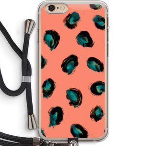 Pink Cheetah: iPhone 6 PLUS / 6S PLUS Transparant Hoesje met koord