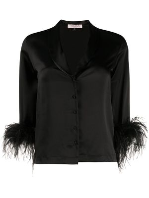Gilda & Pearl veste Esme à plumes - Noir