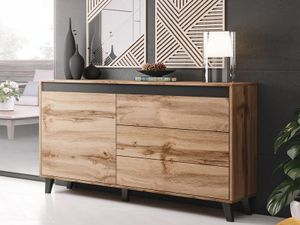 Dressoir NORDA 1 deur 3 lades wotan eik/antraciet