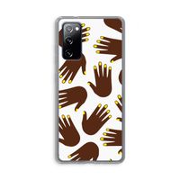 Hands dark: Samsung Galaxy S20 FE / S20 FE 5G Transparant Hoesje