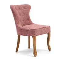 Rivièra Maison Eetkamerstoel 'George' Chenille Jacquard, kleur Coral Pink