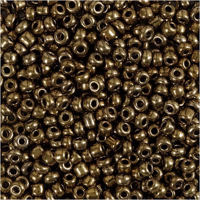 Creativ Company Rocailles, d 3 mm, afm 8/0, gatgrootte 0,6-1,0 mm, brons, 25 gr/ 1 doos