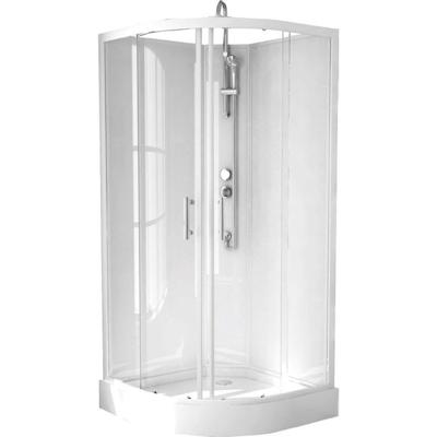 GO by Van Marcke Khone VI compleet gesloten douchecabine 90X90cm kwartrond 2 schuifdeuren SKU 223290