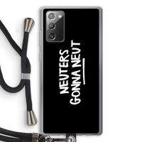 Neuters (zwart): Samsung Galaxy Note 20 / Note 20 5G Transparant Hoesje met koord