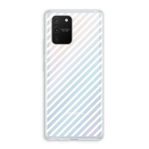 Strepen zwart-wit: Samsung Galaxy S10 Lite Transparant Hoesje