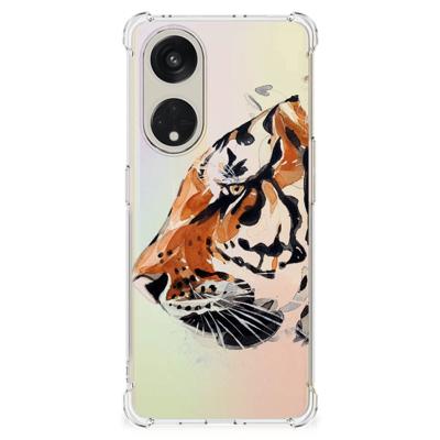 Back Cover OPPO A98 Watercolor Tiger Back Cover OPPO A98 Watercolor Tiger