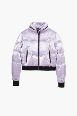 Metallic gewatteerde jas - RED - XS