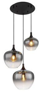 Globo Hanglamp 3-lichts Maxy zwart 15548-3H