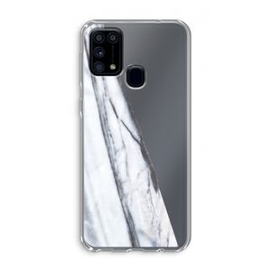 Gestreepte marmer: Samsung Galaxy M31 Transparant Hoesje