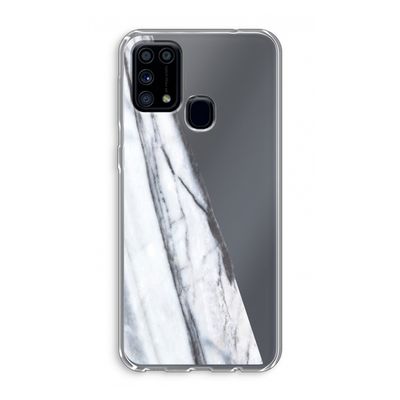 Gestreepte marmer: Samsung Galaxy M31 Transparant Hoesje