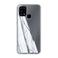 Gestreepte marmer: Samsung Galaxy M31 Transparant Hoesje