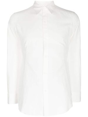 Y's chemise en coton mélangé à manches longues - Blanc