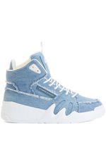 Giuseppe Zanotti baskets montantes en jean - Bleu - thumbnail