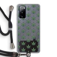 Weed: Samsung Galaxy S20 FE / S20 FE 5G Transparant Hoesje met koord